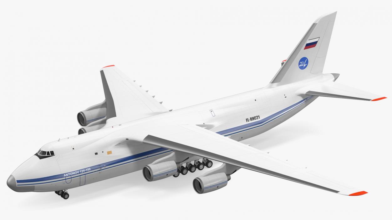 3D model Antonov An124 100 Ruslan Aircraft Rigged