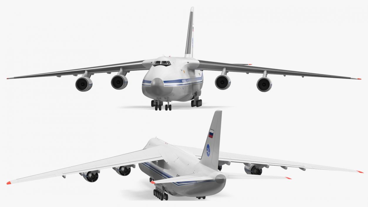 3D model Antonov An124 100 Ruslan Aircraft Rigged