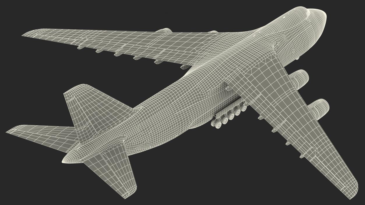 3D model Antonov An124 100 Ruslan Aircraft Rigged