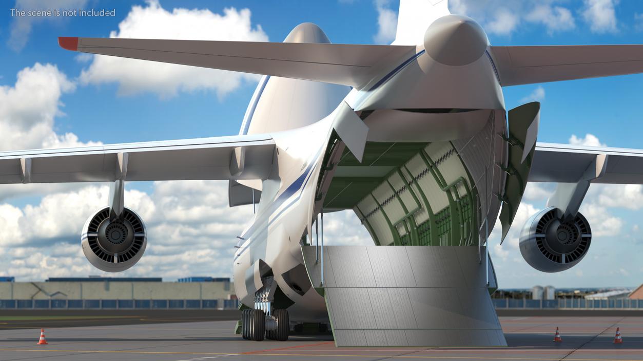 3D model Antonov An124 100 Ruslan Aircraft Rigged