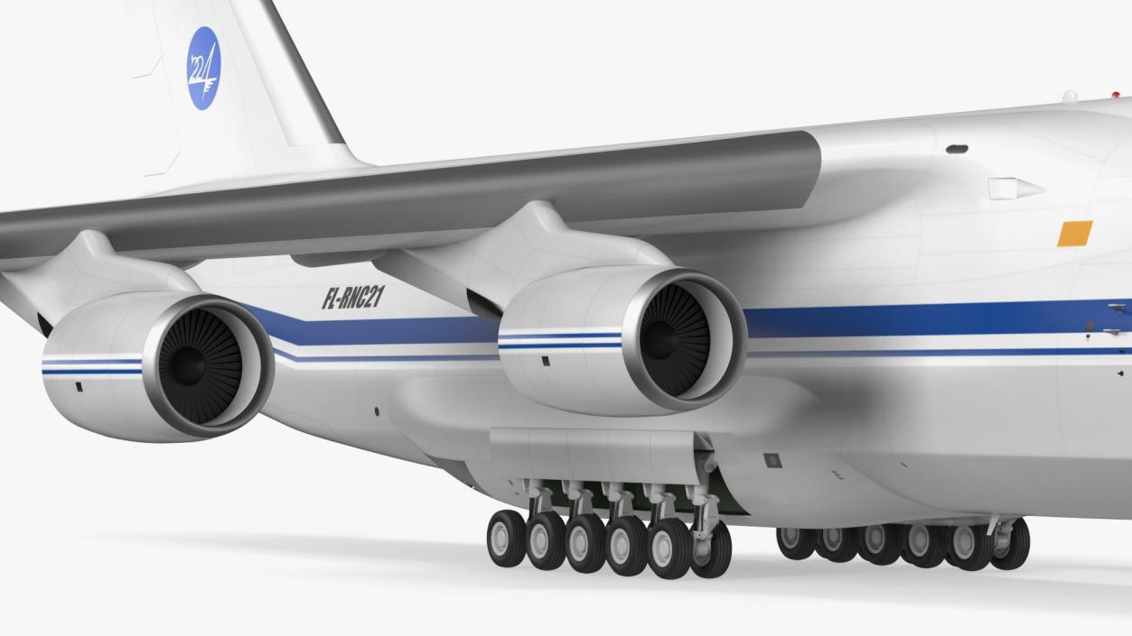 3D model Antonov An124 100 Ruslan Aircraft Rigged