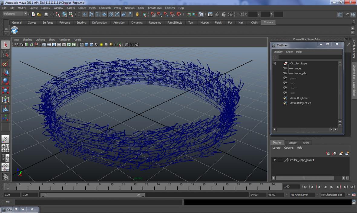 3D Circular Rope model