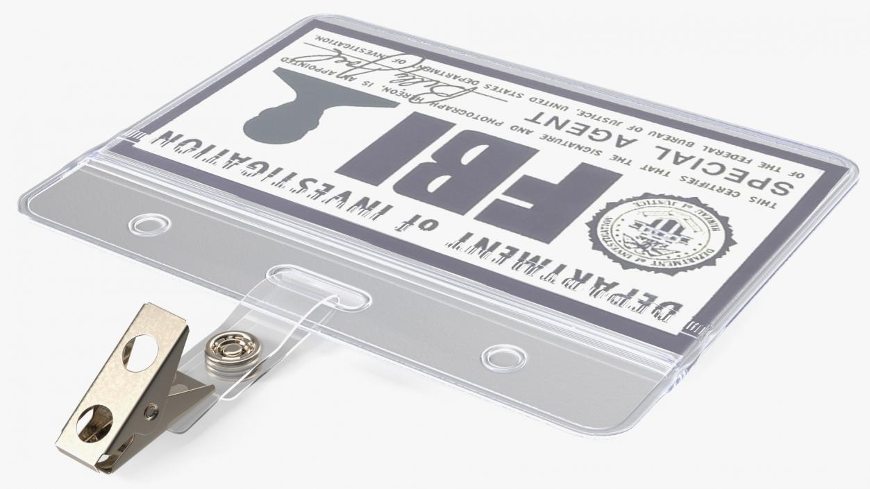 3D Transparent FBI Badge Holder model