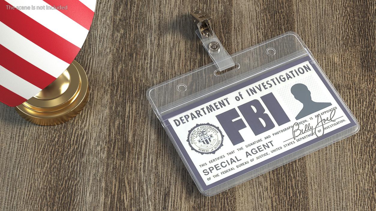 3D Transparent FBI Badge Holder model