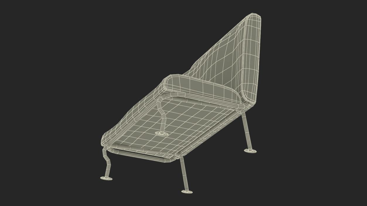 3D Historic Tram Seats One Side model