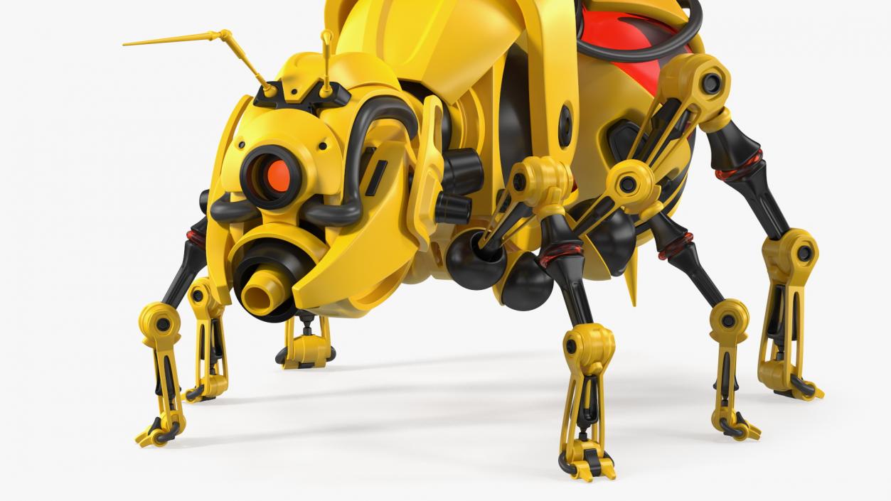 3D Robot Bee Yellow