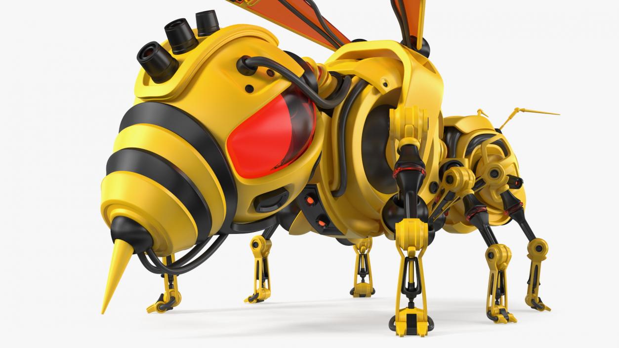 3D Robot Bee Yellow