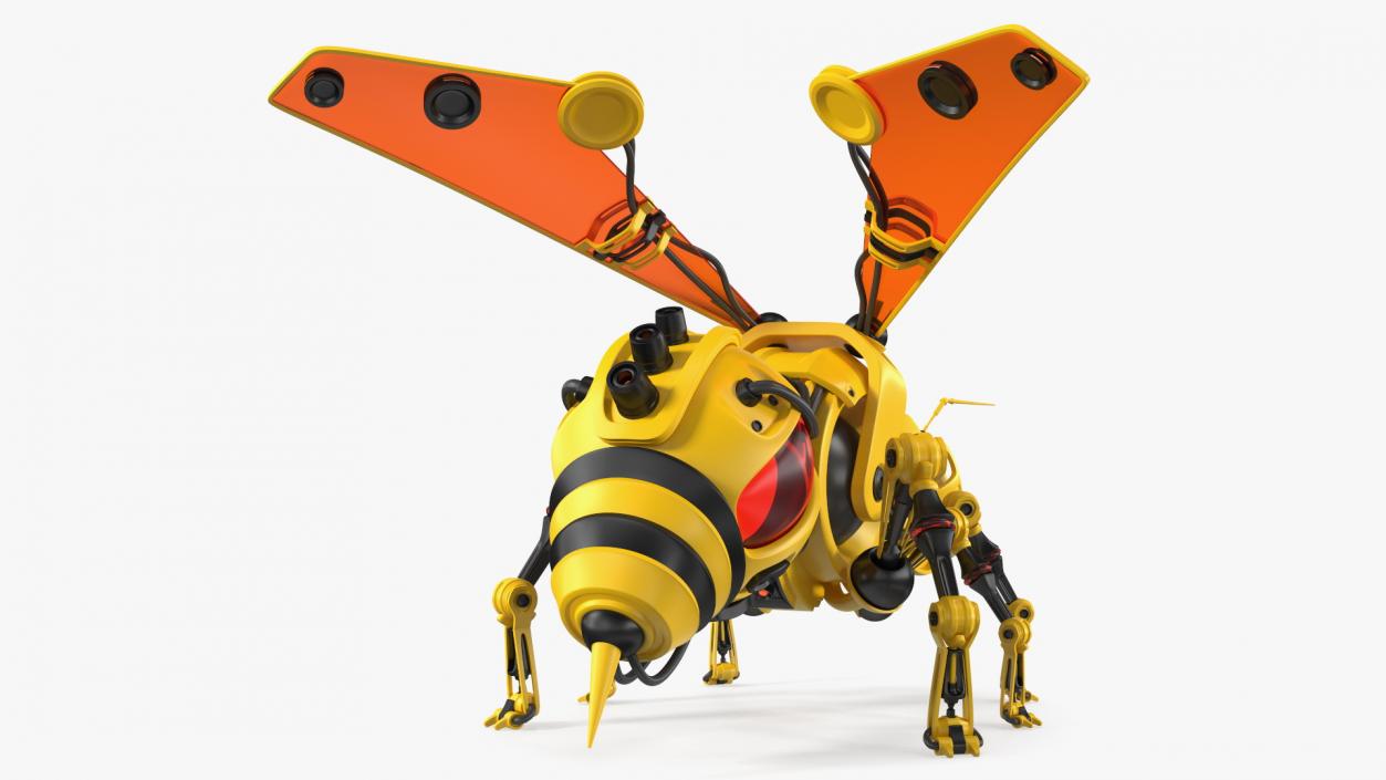 3D Robot Bee Yellow