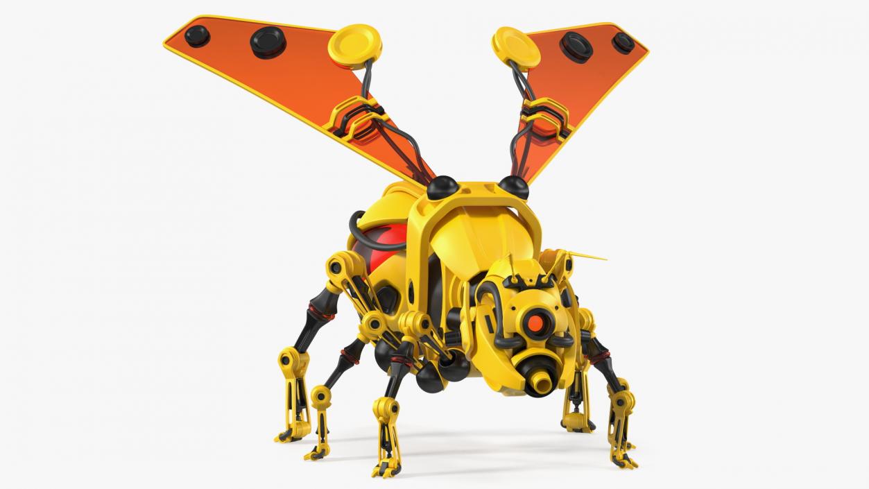 3D Robot Bee Yellow