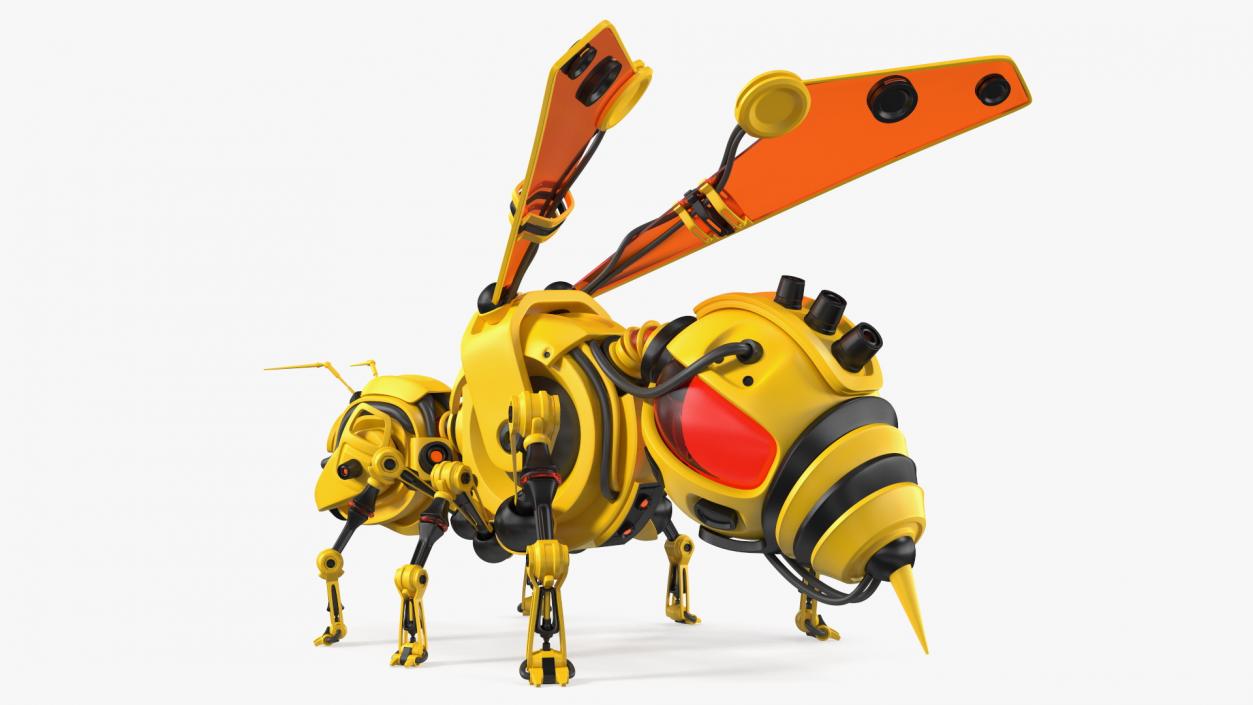 3D Robot Bee Yellow