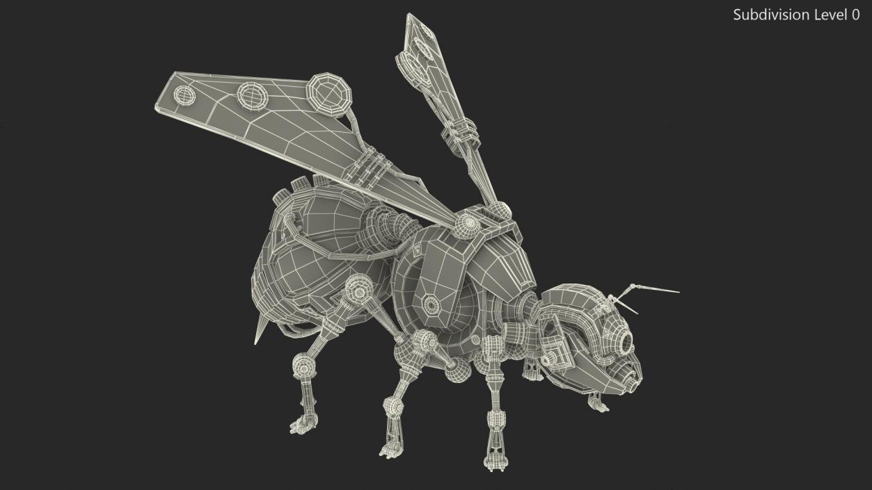 3D Robot Bee Yellow