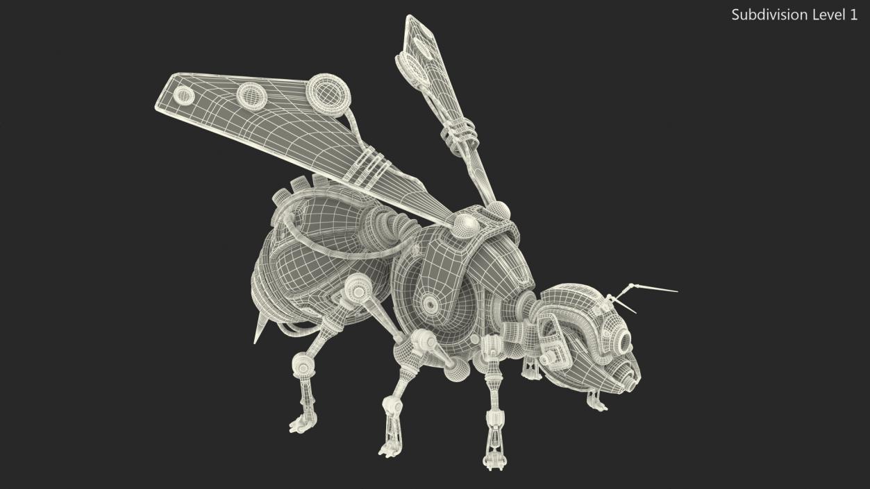 3D Robot Bee Yellow