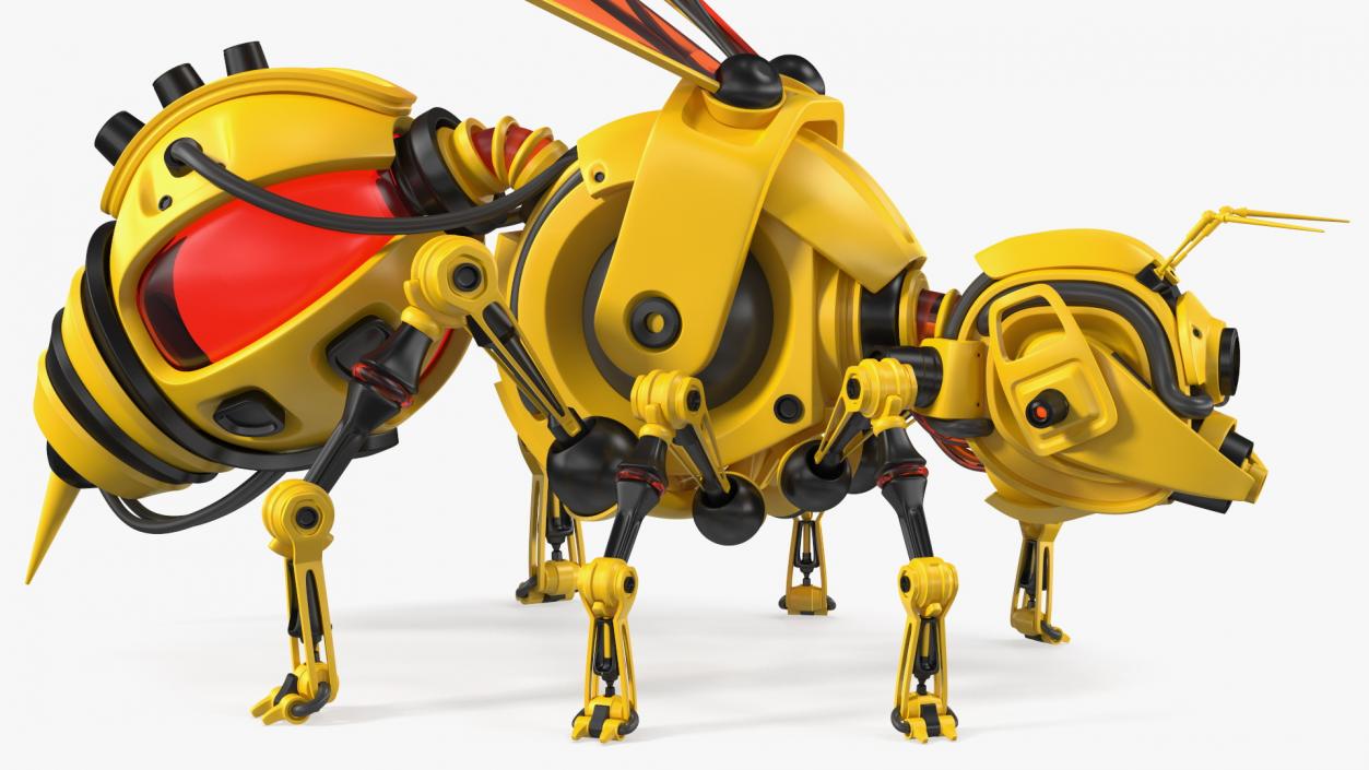 3D Robot Bee Yellow