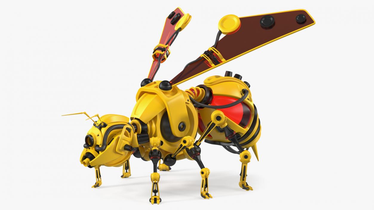 3D Robot Bee Yellow