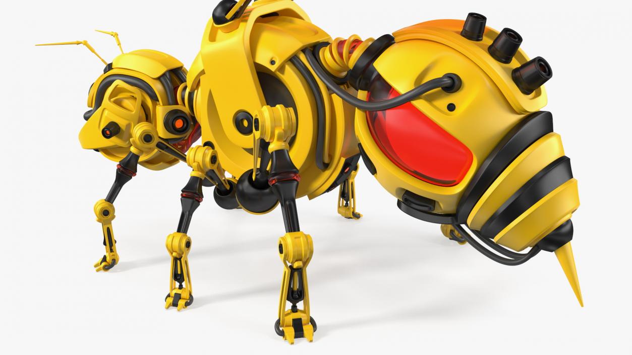 3D Robot Bee Yellow