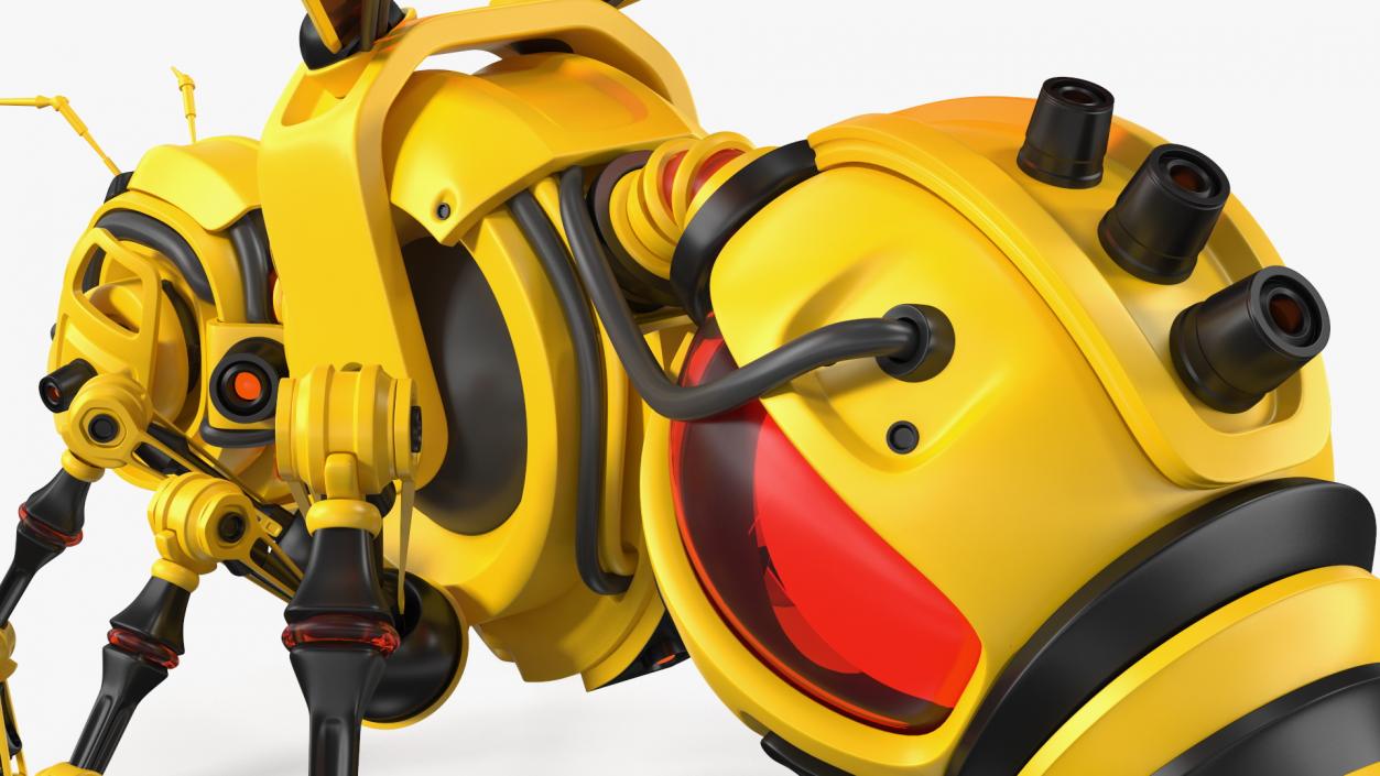 3D Robot Bee Yellow