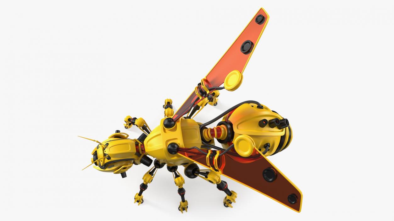 3D Robot Bee Yellow