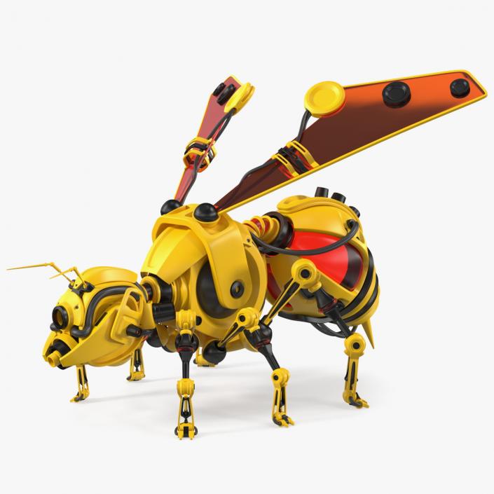 3D Robot Bee Yellow