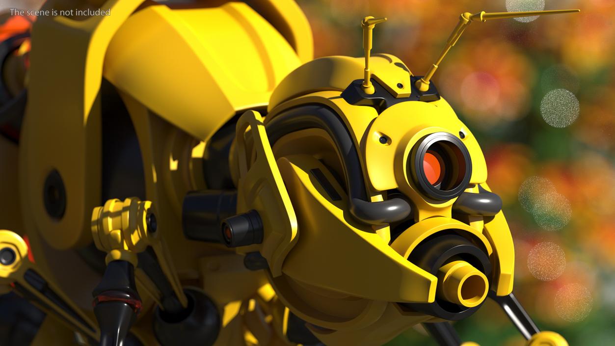 3D Robot Bee Yellow