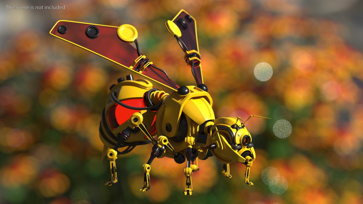 3D Robot Bee Yellow