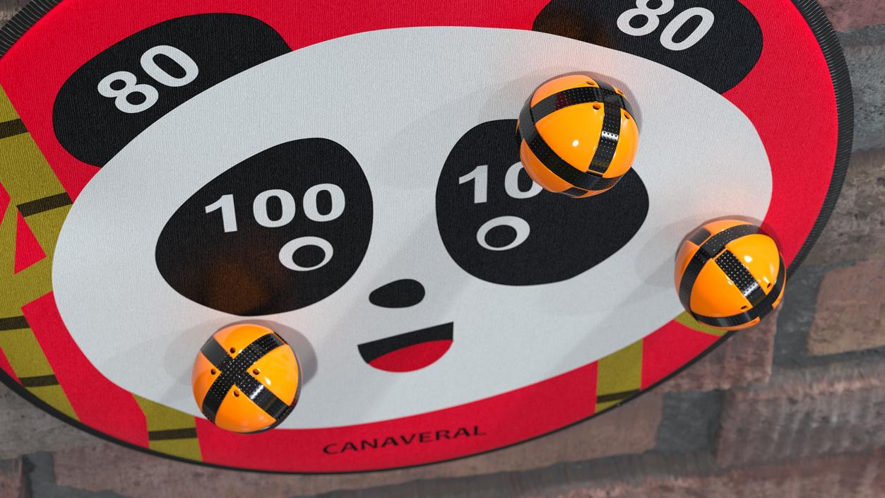 3D Canaveral Panda Velcro Dartboard Game Set