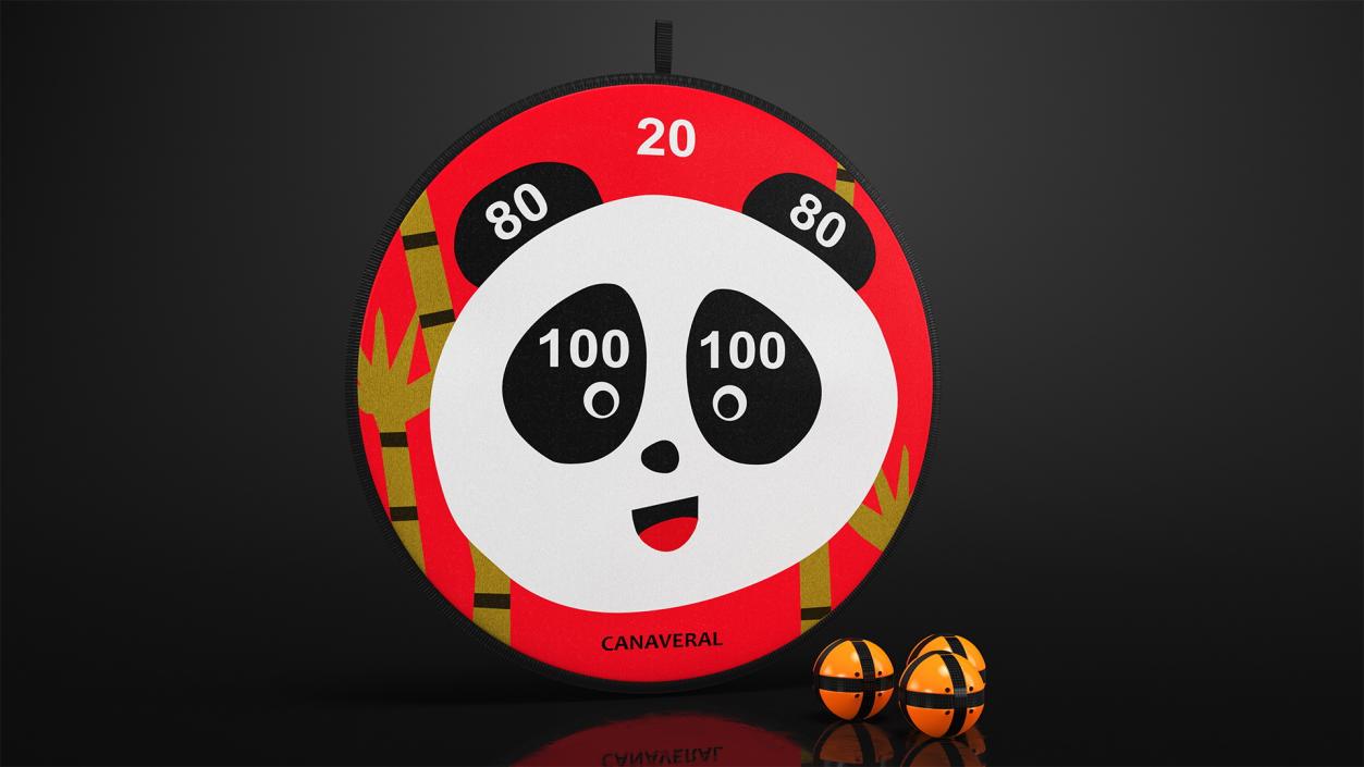 3D Canaveral Panda Velcro Dartboard Game Set