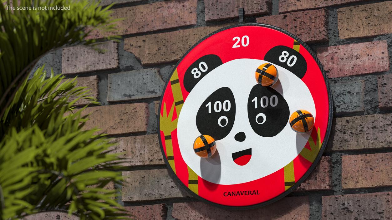 3D Canaveral Panda Velcro Dartboard Game Set