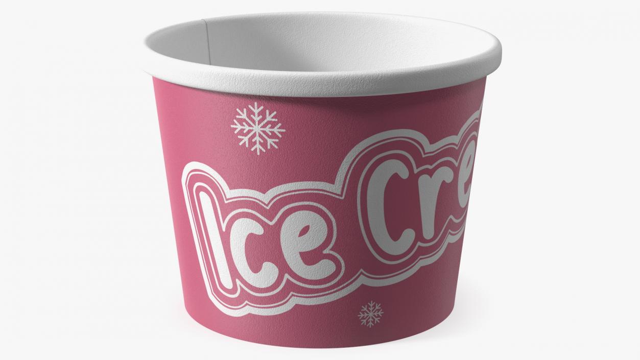 Ice Cream Pink Cup Empty 3D model