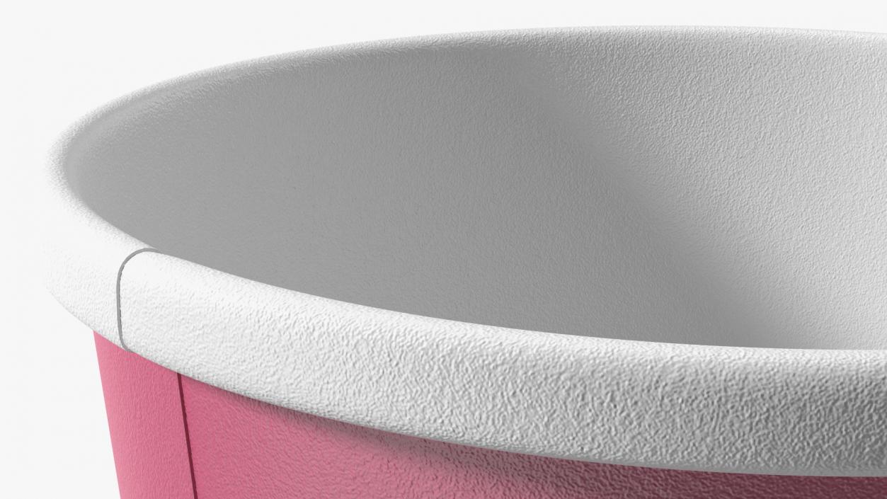 Ice Cream Pink Cup Empty 3D model