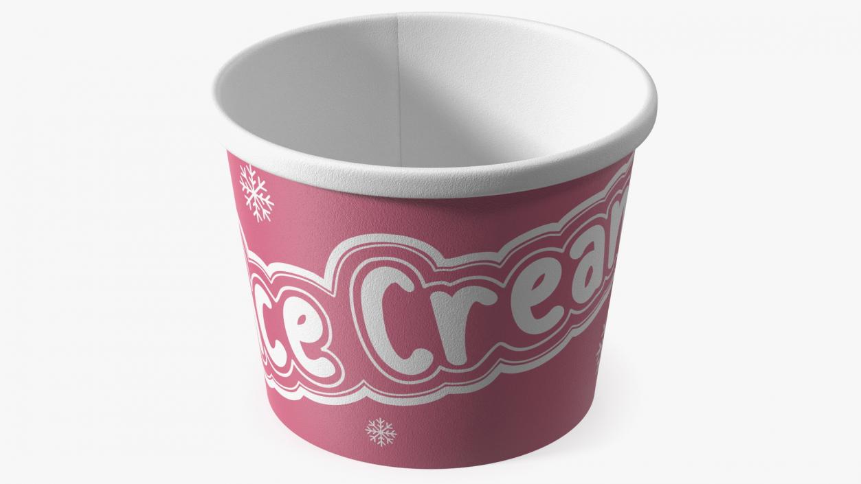 Ice Cream Pink Cup Empty 3D model