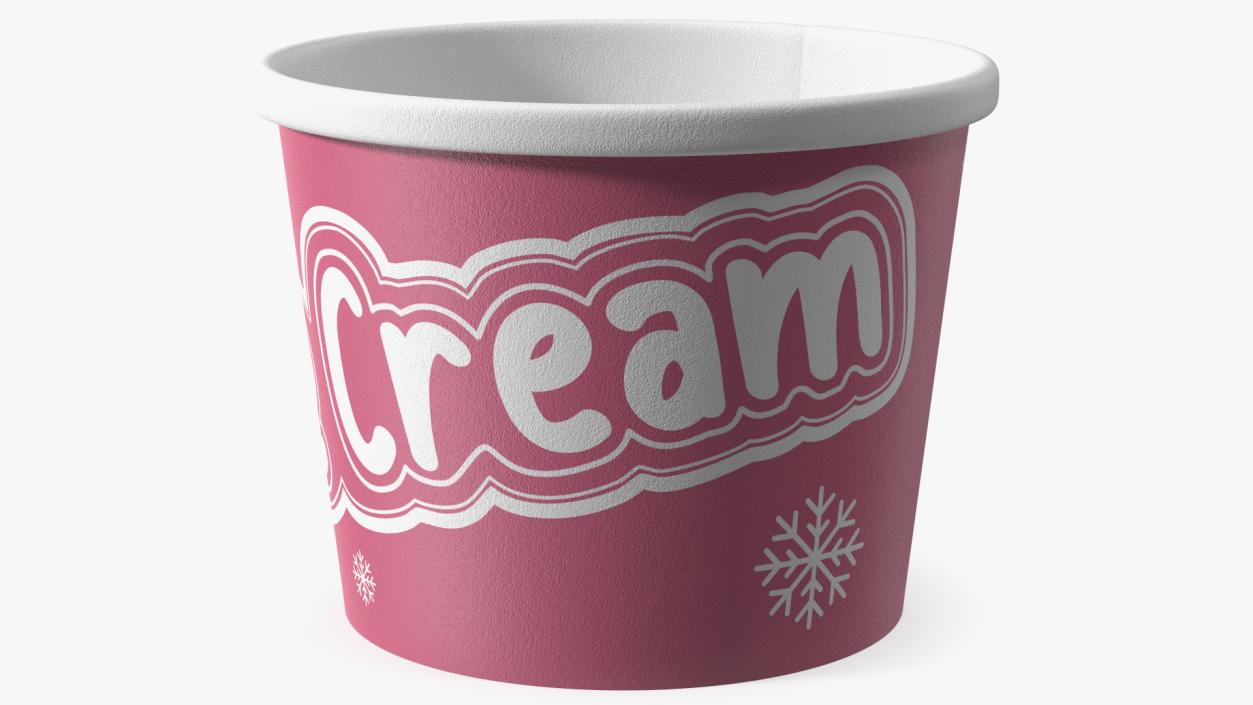 Ice Cream Pink Cup Empty 3D model