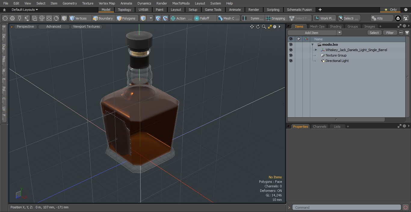 3D model Whiskey Jack Daniels Light Single-Barrel