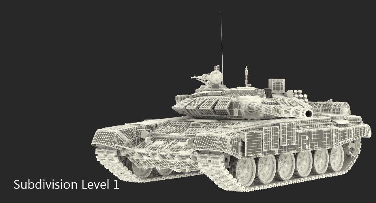 T72 Main Battle Tank Camo Rigged 3D