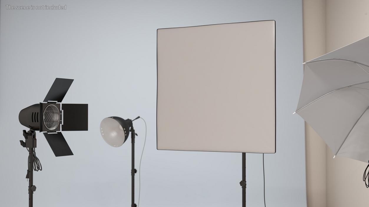 3D model Studio Softbox Light on Tripod