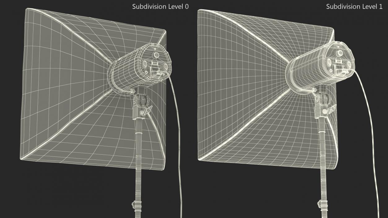 3D model Studio Softbox Light on Tripod