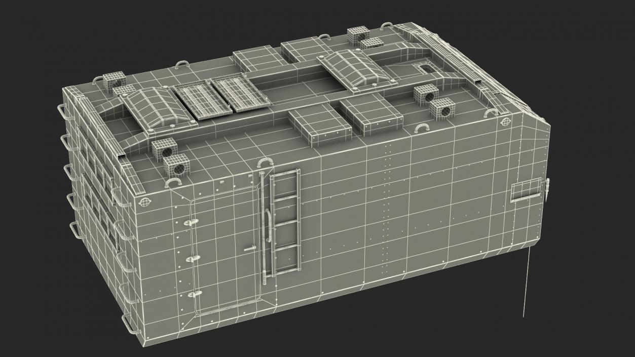 3D Desert Radar Cabin model