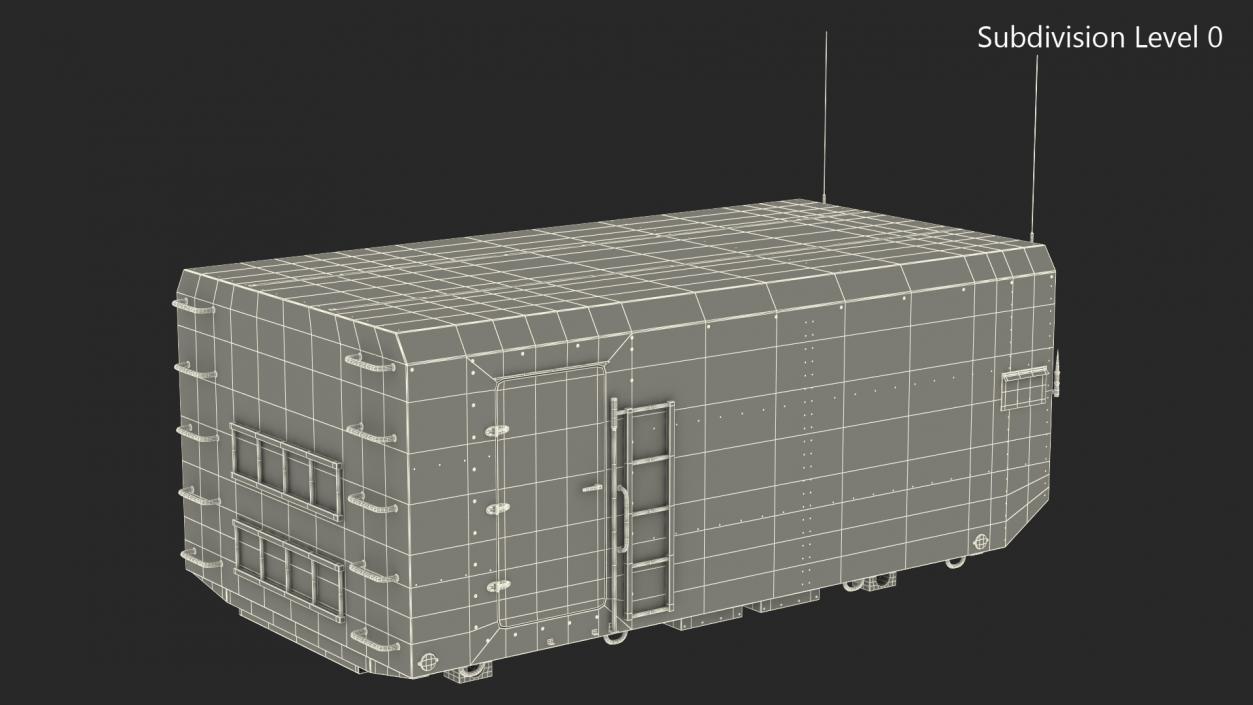 3D Desert Radar Cabin model