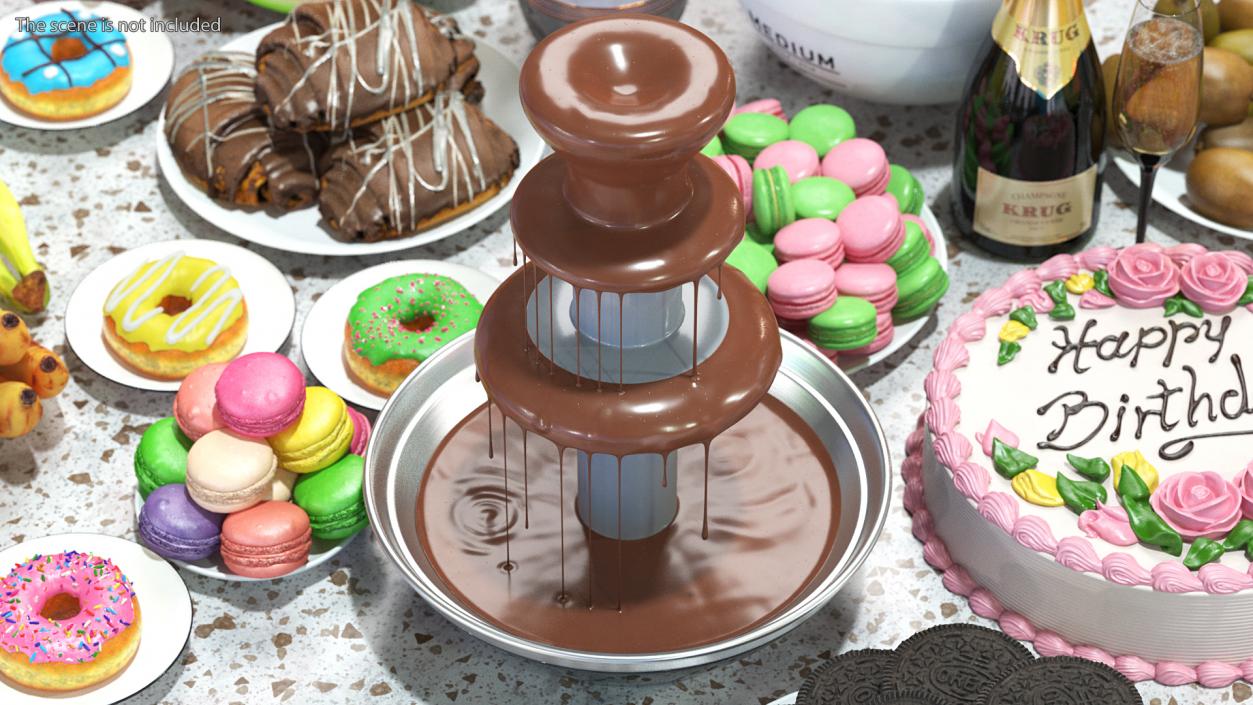 3D Chocolate Fountain model