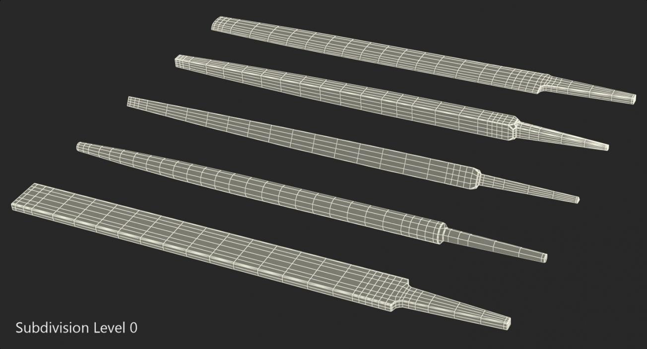 Different Hand Files Set 3D model