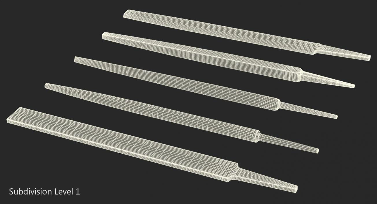 Different Hand Files Set 3D model