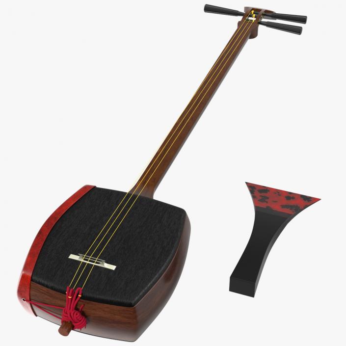 Shamisen Black 3D model