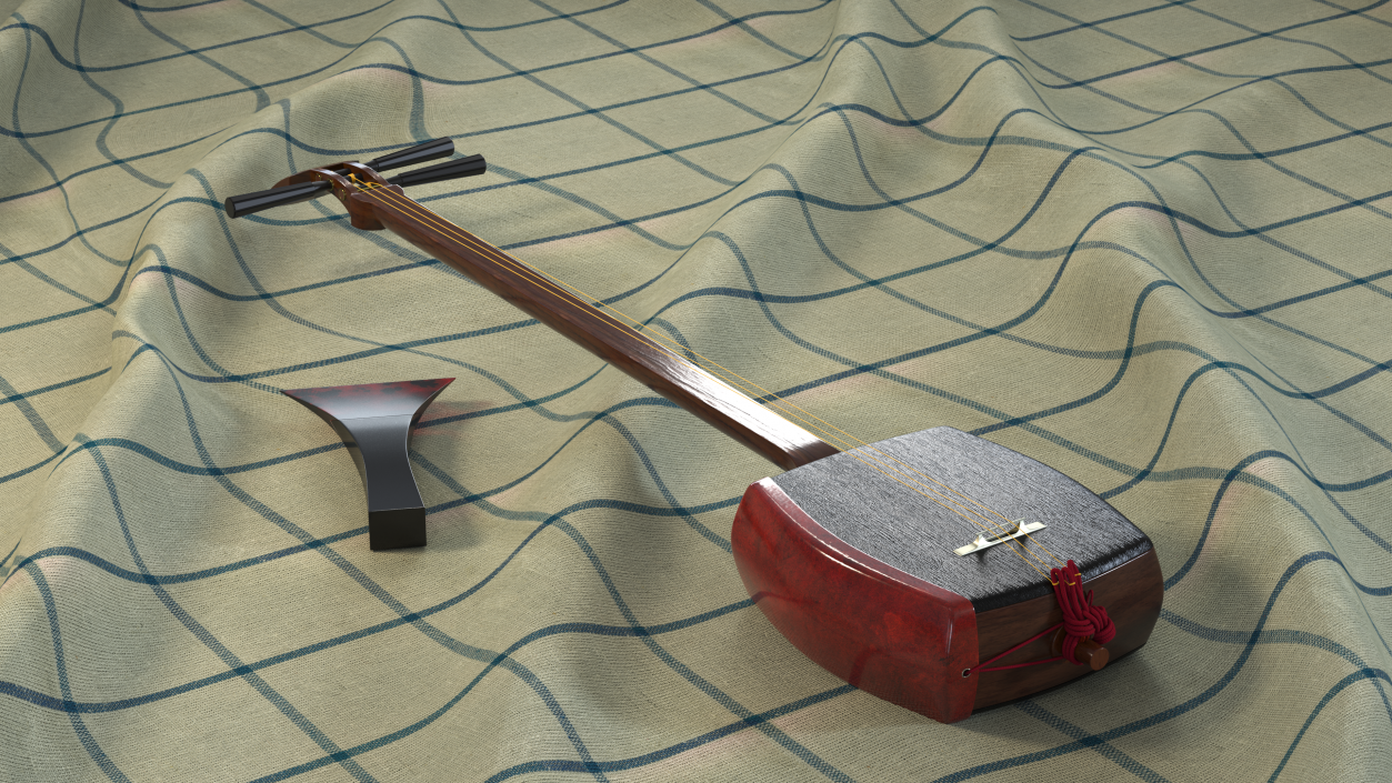 Shamisen Black 3D model