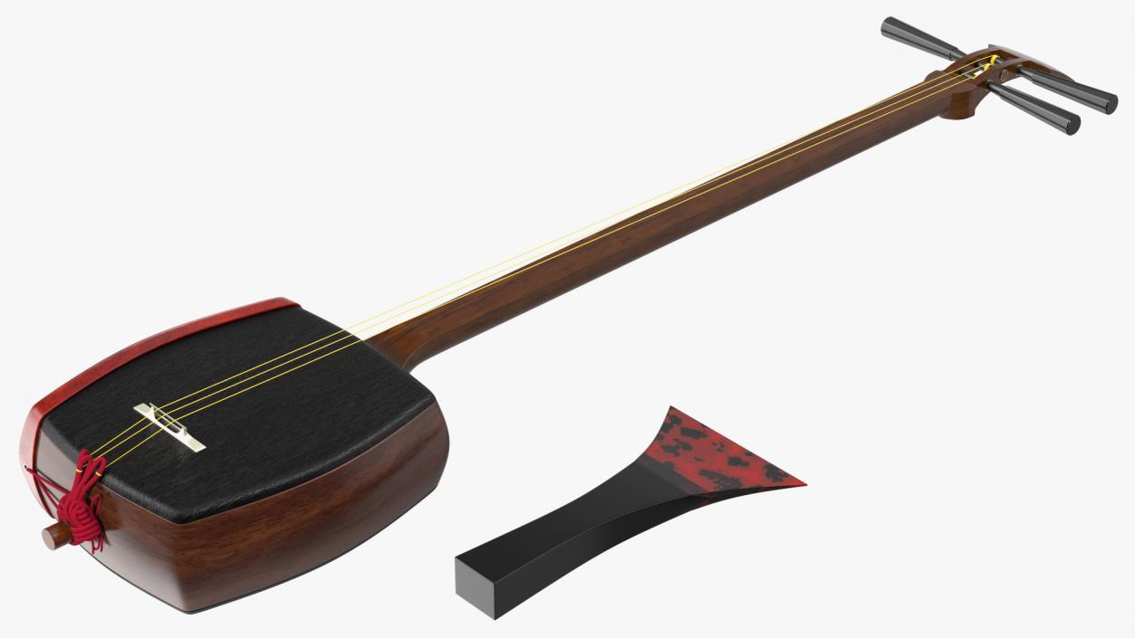 Shamisen Black 3D model