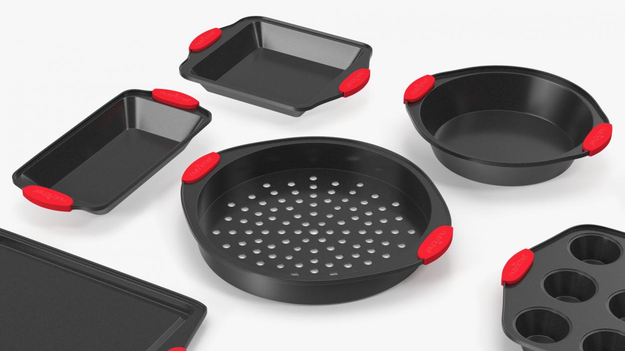 3D Nonstick Bakeware Baking Pans Set model