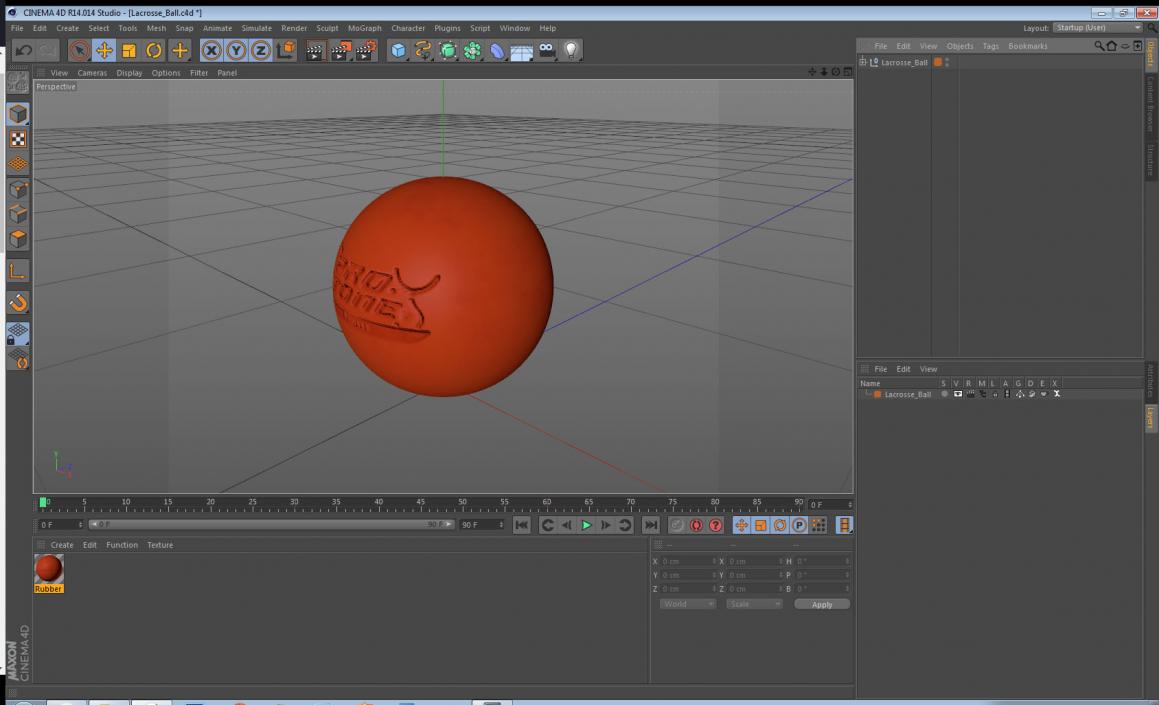 3D Lacrosse Ball model