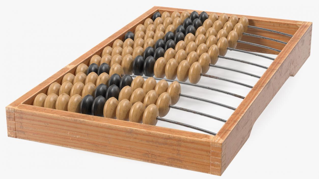 3D Vintage Soviet Wooden Abacus model