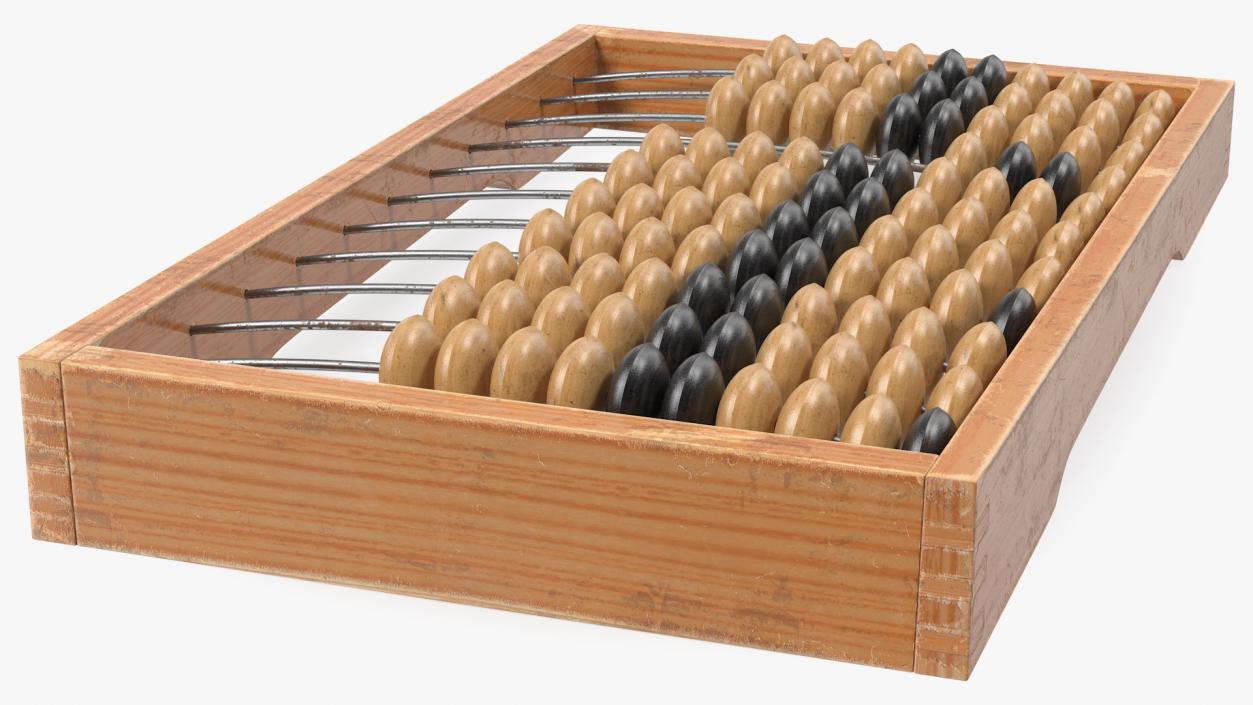 3D Vintage Soviet Wooden Abacus model