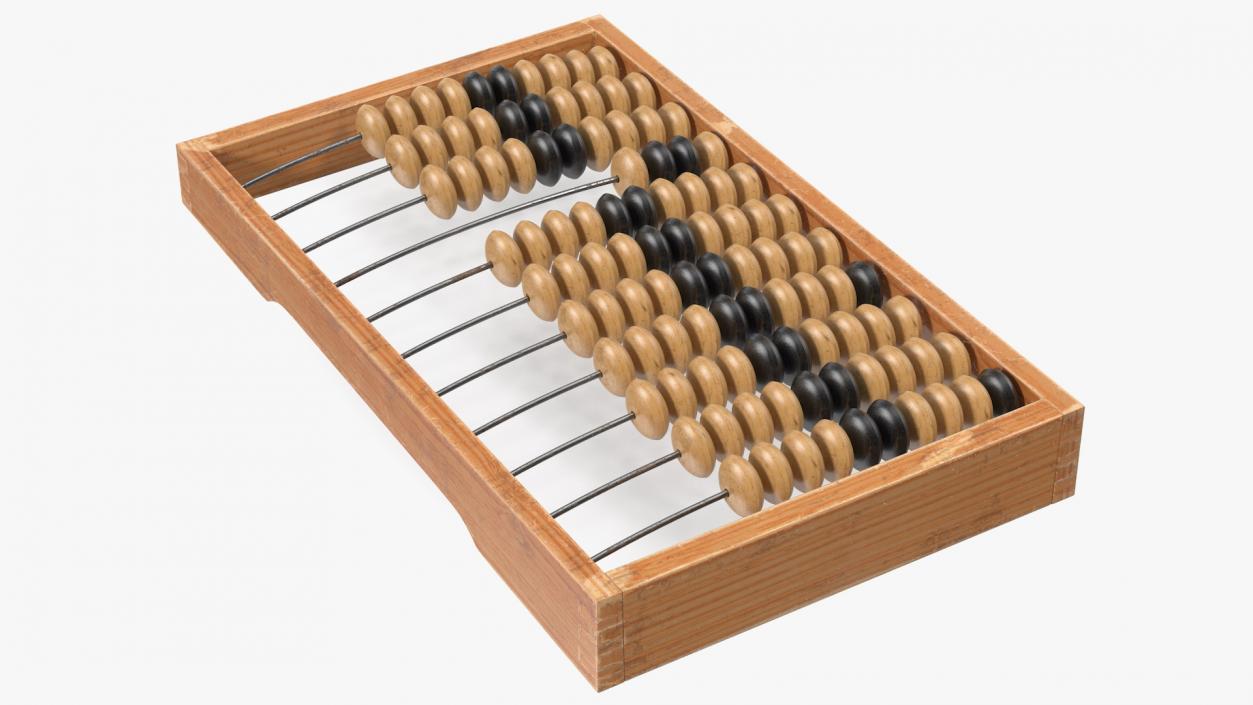 3D Vintage Soviet Wooden Abacus model