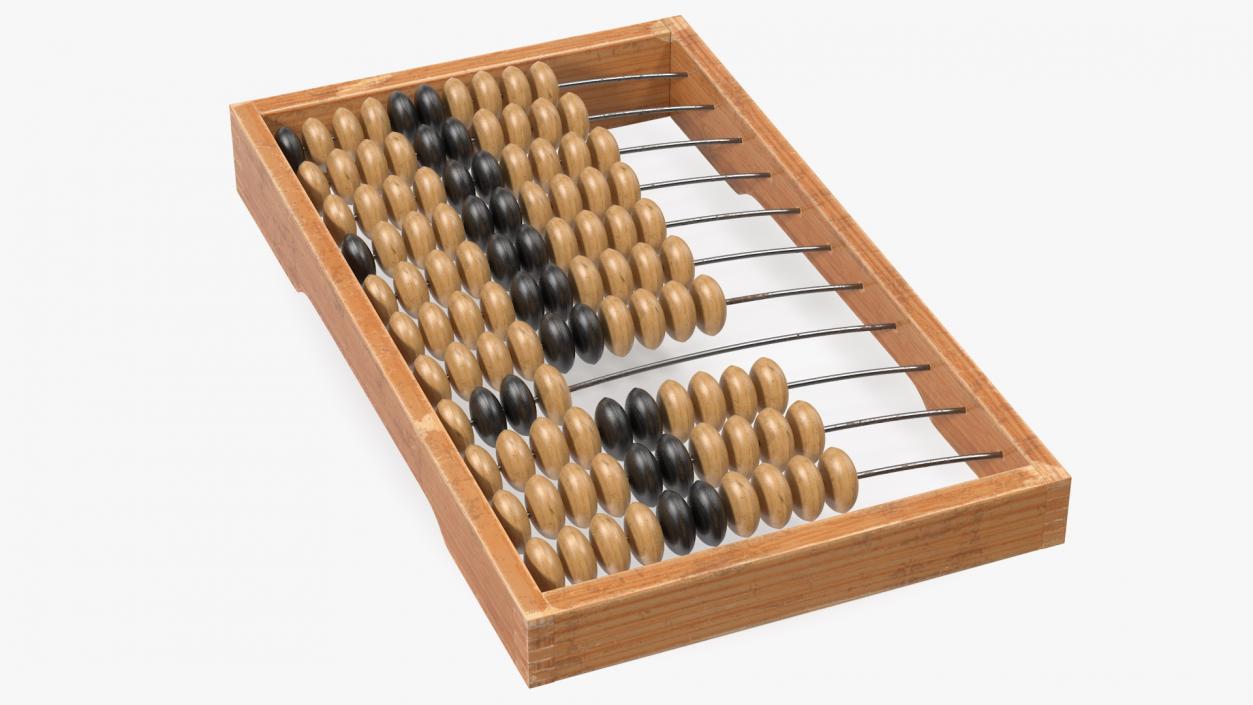 3D Vintage Soviet Wooden Abacus model