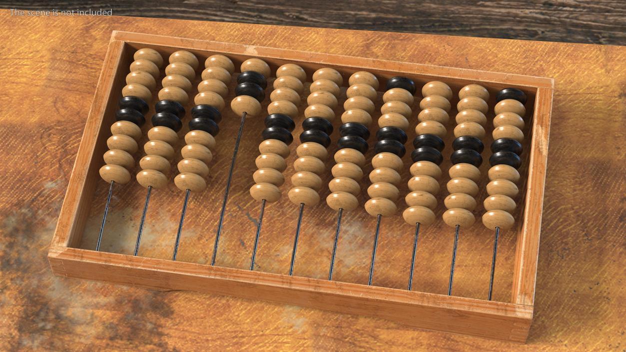 3D Vintage Soviet Wooden Abacus model